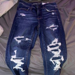 american eagle skinny high rise jeans